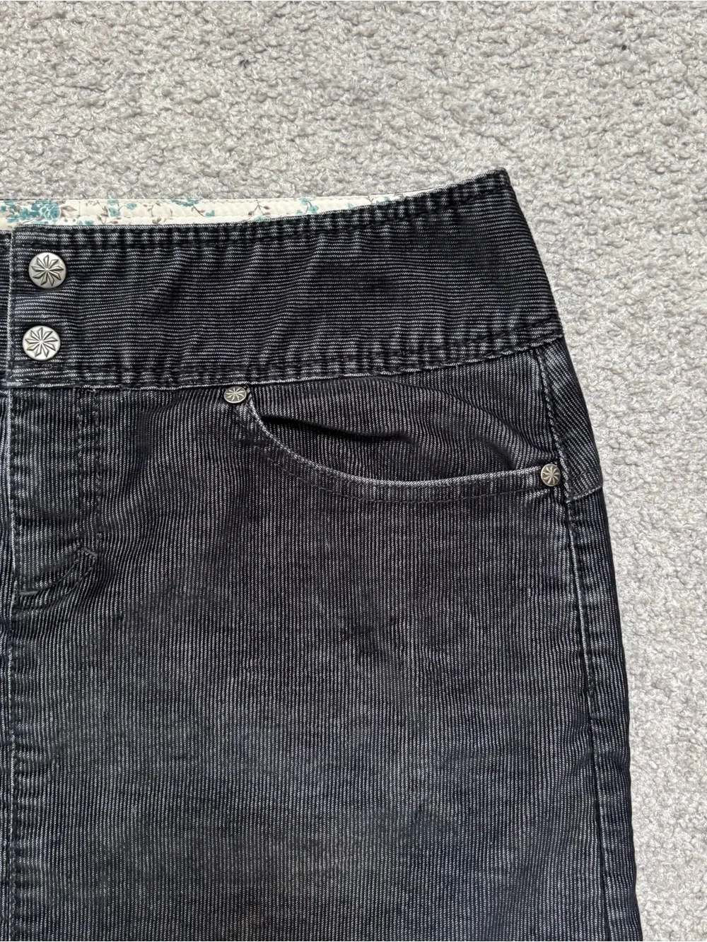 Athleta Dark Gray Vintage Ridge Corduroy Mini Skirt
